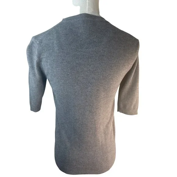 2/$30 ZARA Grey Small Cardigan Sweater Small Viscose Blend Short Sleeve - Picture 3 of 13